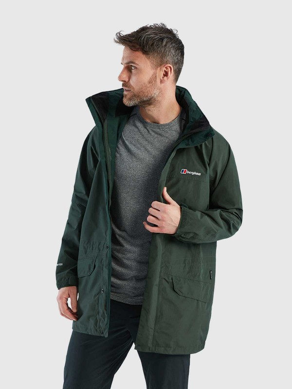 Chaqueta larga impermeable Cornice...